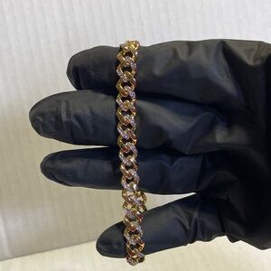 Gold and Silver Chain Bracelet